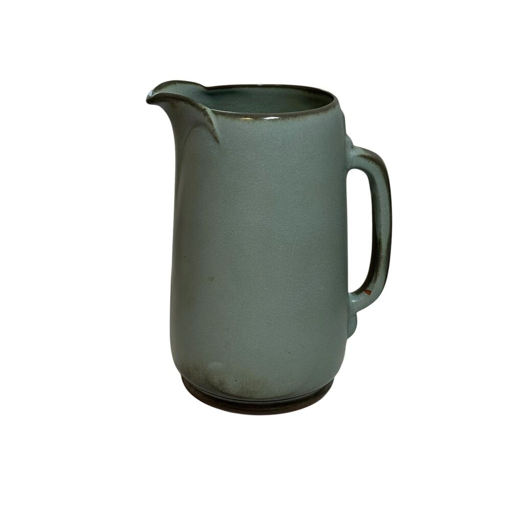 Frankoma Pottery Rare Prairie Green Large 9" Pitcher #80 Cottage Core Minimalist